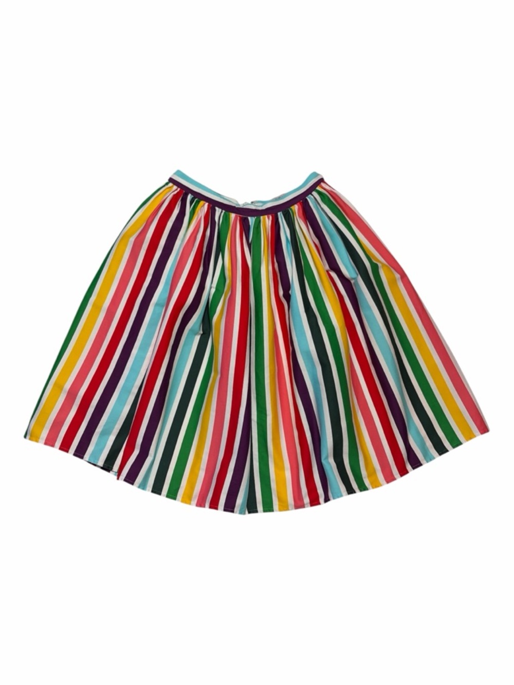 Collectif Striped Skirt Multicolor Rainbow Sz 8 Colorful